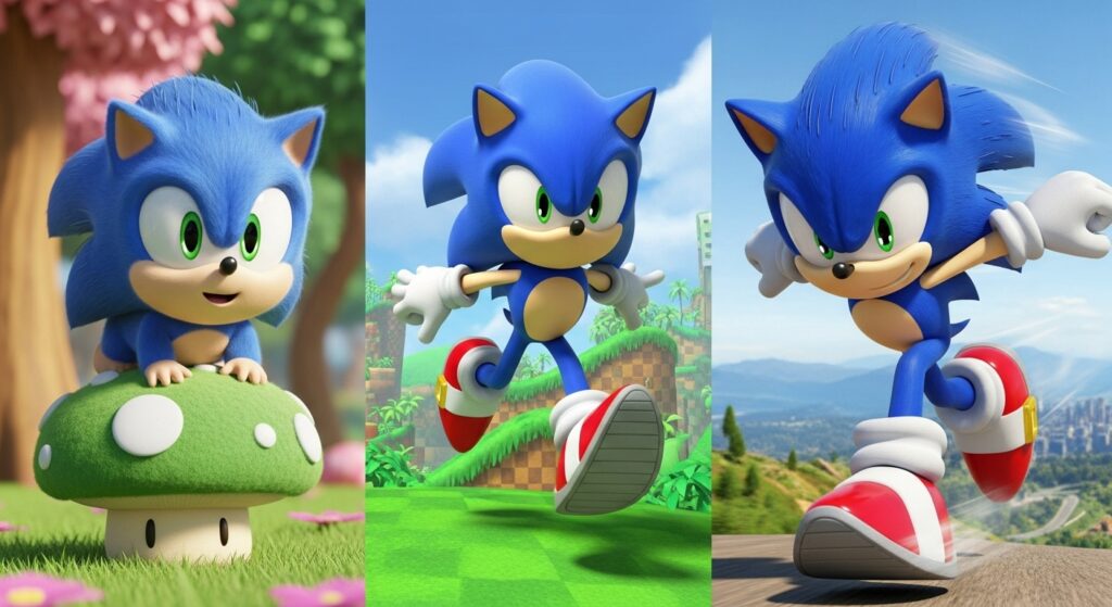 sonic age from baby to now