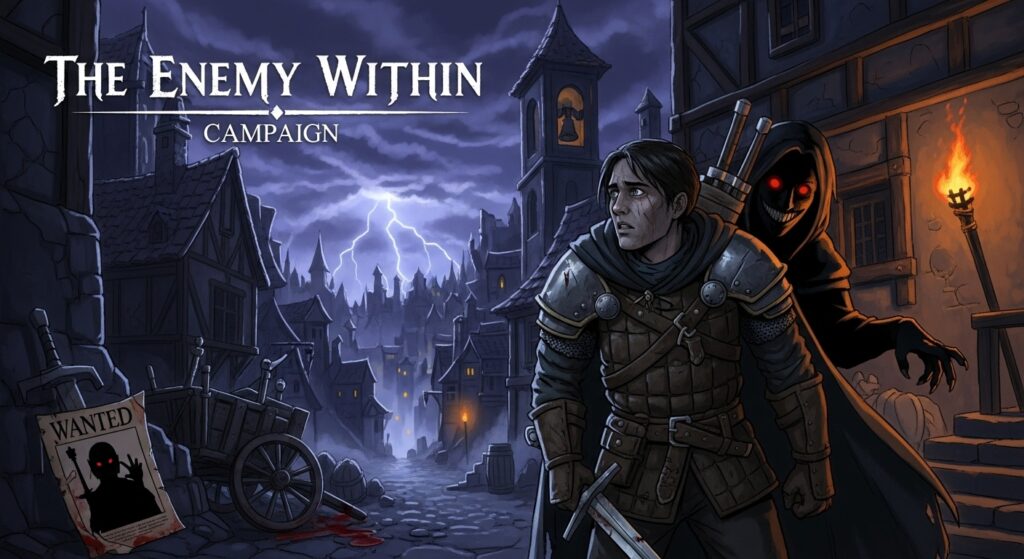 Iconic WFRP adventure “The Enemy Within” campaign cover.