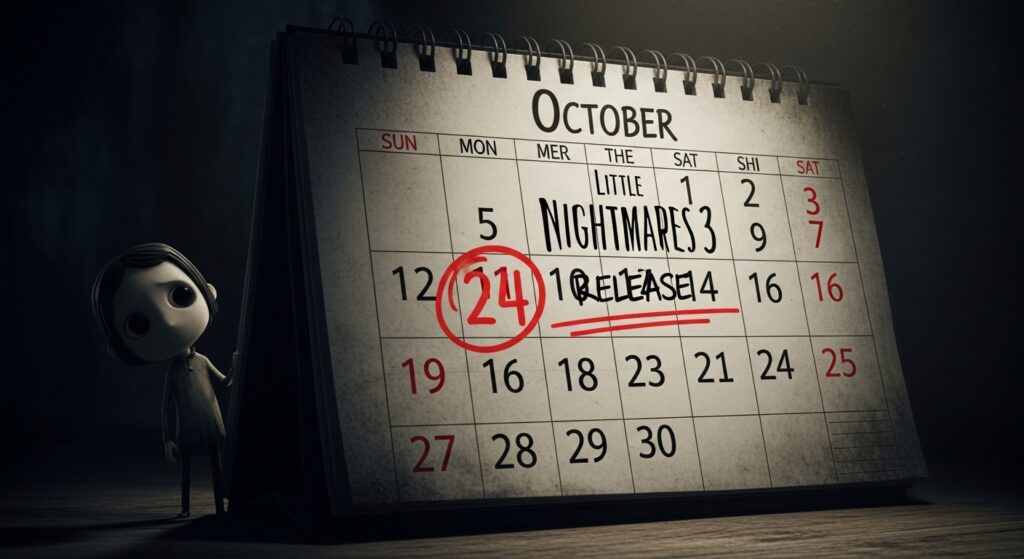 Little Nightmares 3 release date marked on calendar.