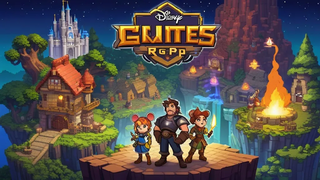 disney pixel rpg game interface