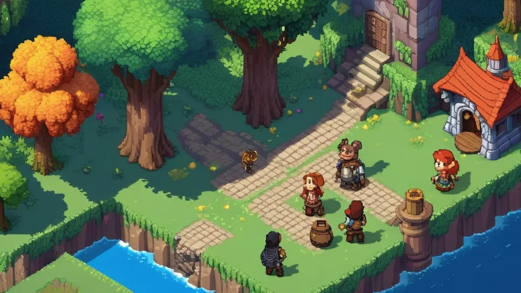 colorful disney pixel rpg characters