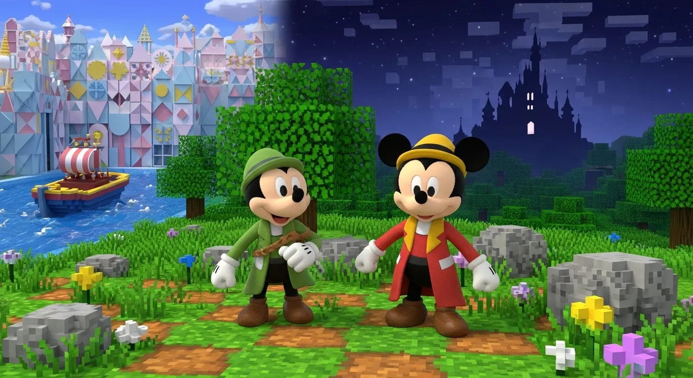 Disney Pixel RPG feature image showing pixel-style Disney heroes in a colorful retro fantasy world.