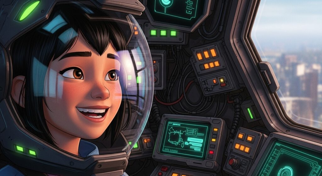 Peni Parker Marvel Rivals age confirmed face close-up.
